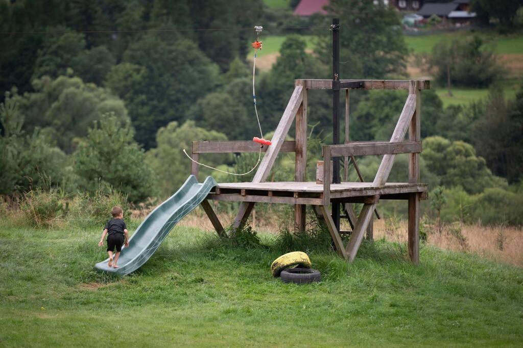 Polanka Beskid Niski Cute Cabin With Spectacular Views Hanczowa Buitenkant foto