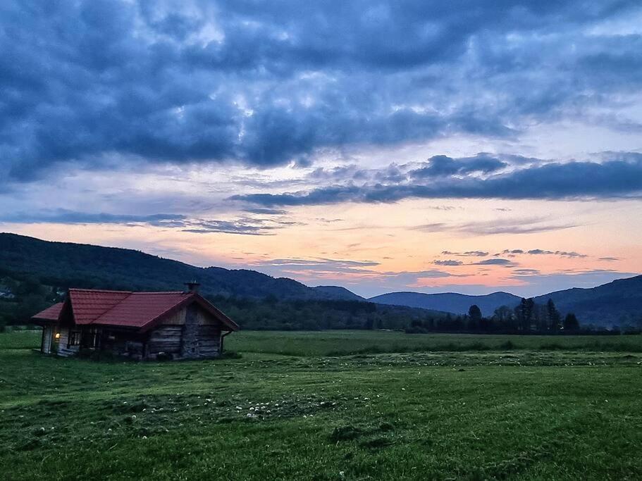 Polanka Beskid Niski Cute Cabin With Spectacular Views Hanczowa Buitenkant foto