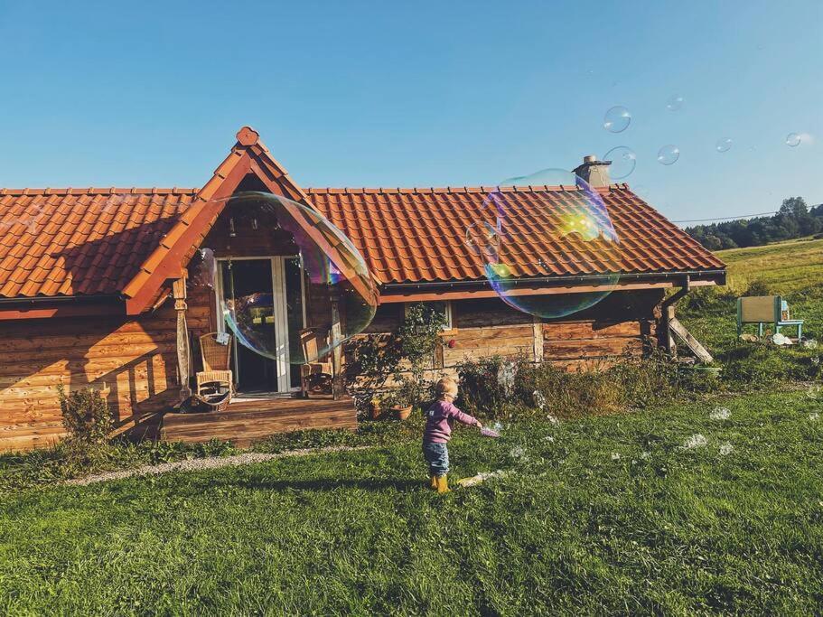 Polanka Beskid Niski Cute Cabin With Spectacular Views Hanczowa Buitenkant foto
